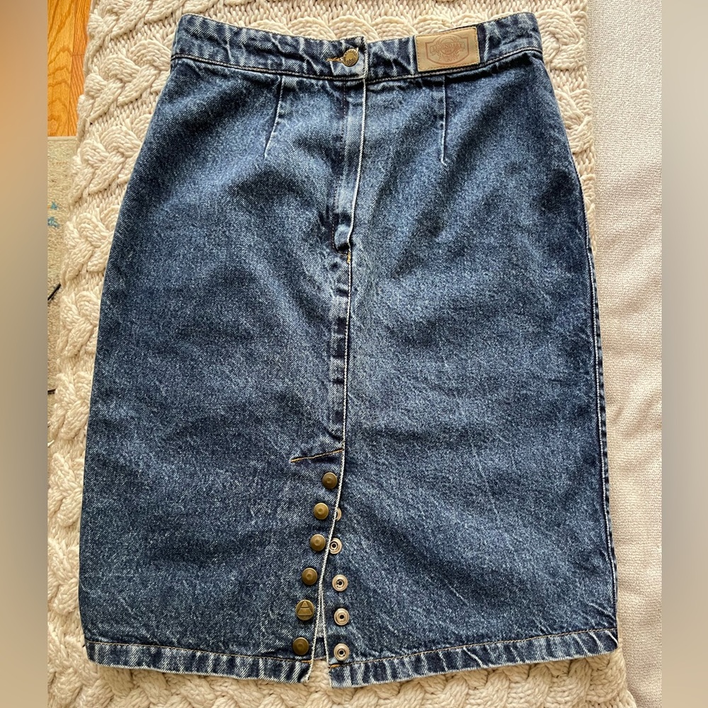 90s Weathered Blues Denim Skirt